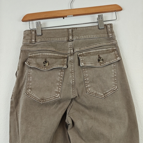 SPANX Stretch Twill Cropped Wide Leg Pants In Cedar Size Small Women's - Picture 11 of 12